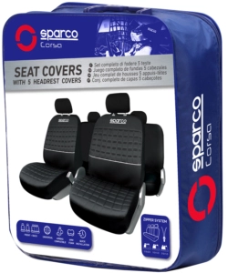 Set coprisedili universali auto sparco "spc1042" nero/argento